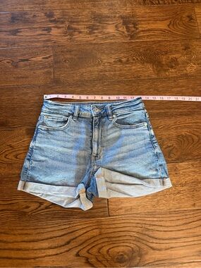 American Eagle Outfitters Light Blue Rolled Hem Denim Shorts